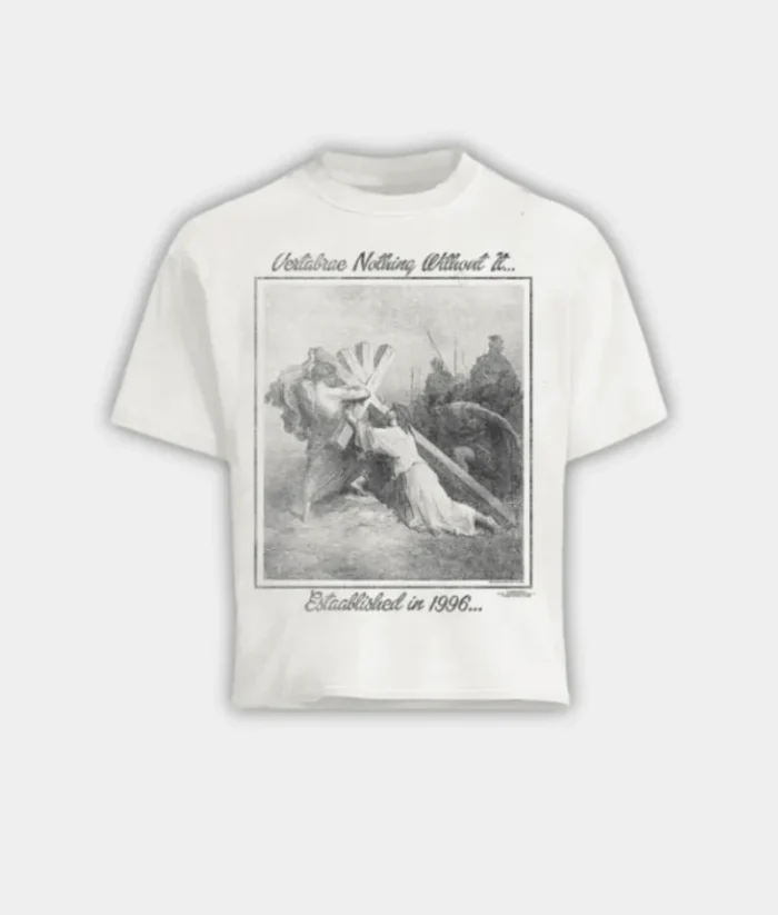 Vertabrae Carry Through T Shirt White (2)
