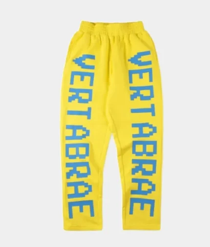 Vertabrae Double Logo Sweatpants Yellow (1)