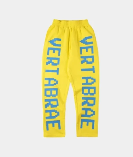 Vertabrae Double Logo Sweatpants Yellow (2)