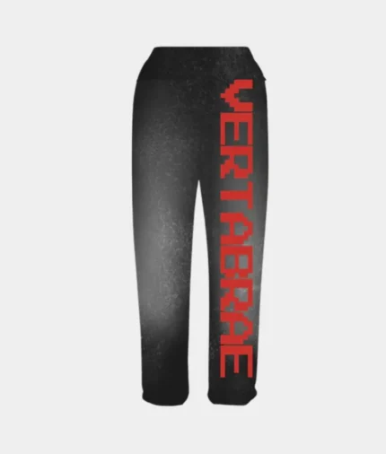 Vertabrae Logo Sweatpants Black Red (1)