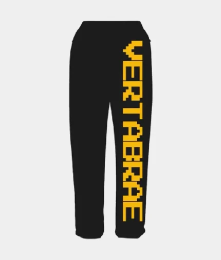 Vertabrae Logo Sweatpants Black Yellow (1)