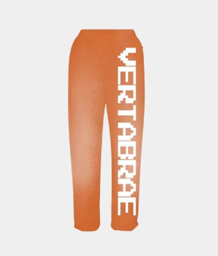 Vertabrae Logo Sweatpants Orange White (1)