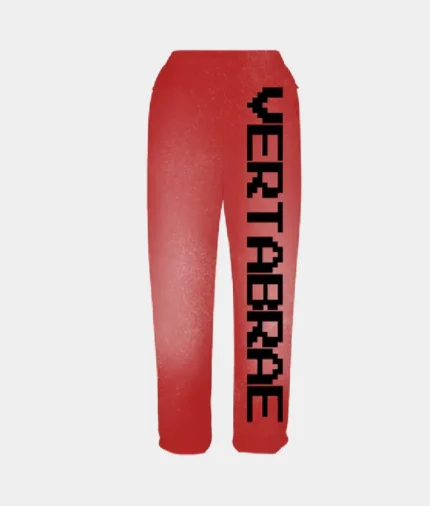 Vertabrae Logo Sweatpants Red Black (1)