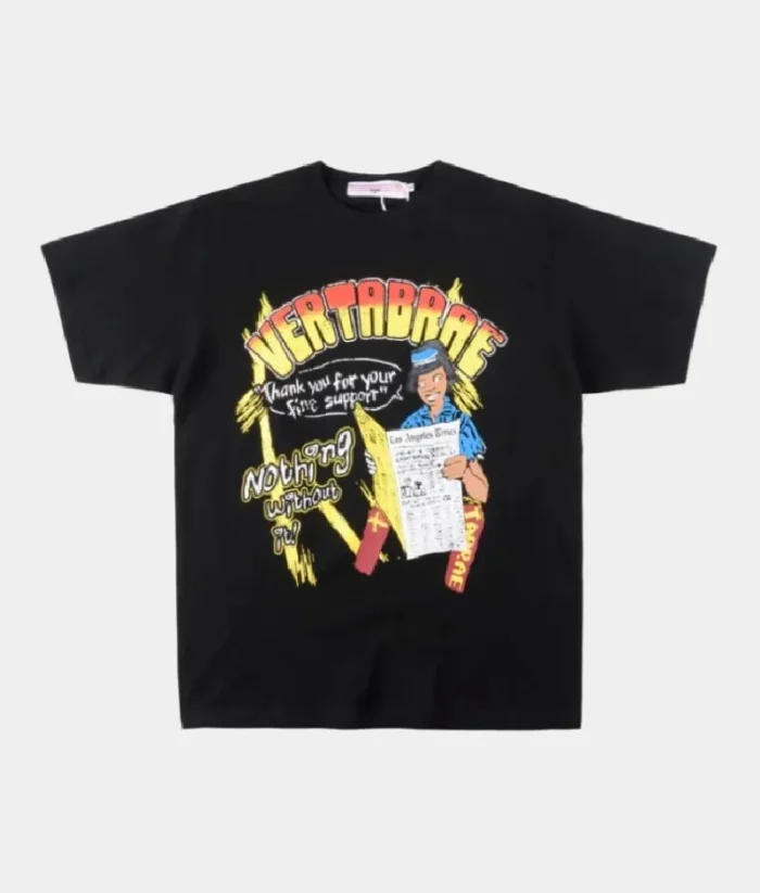 Vertabrae Nothing Without it Fire T Shirt Black (2)